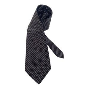 HEMLOCK Black Geometric Silk Tie W: 3.5" EX COND